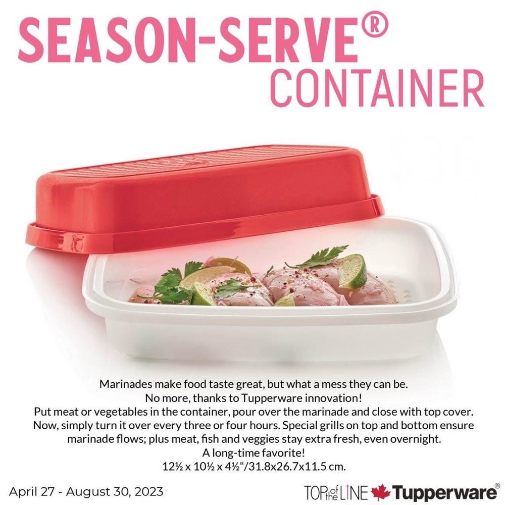 Tupperware Season serve container